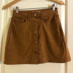Super soft button down light brown/camel skirt